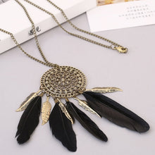 Load image into Gallery viewer, Collier Femme Plume Native American Fringe Necklace