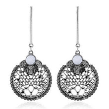 Load image into Gallery viewer, Vintage Tibetan Silver Bronze Hollow Big Circle Drop Earrings