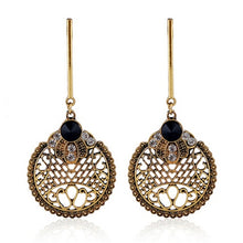 Load image into Gallery viewer, Vintage Tibetan Silver Bronze Hollow Big Circle Drop Earrings