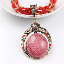 Load image into Gallery viewer, Female vintage choker natural stone pendants&amp;necklaces