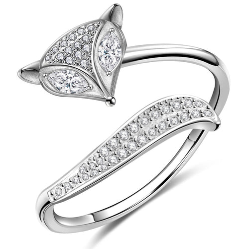 Silver Plated Fox Ring Wedding Rings