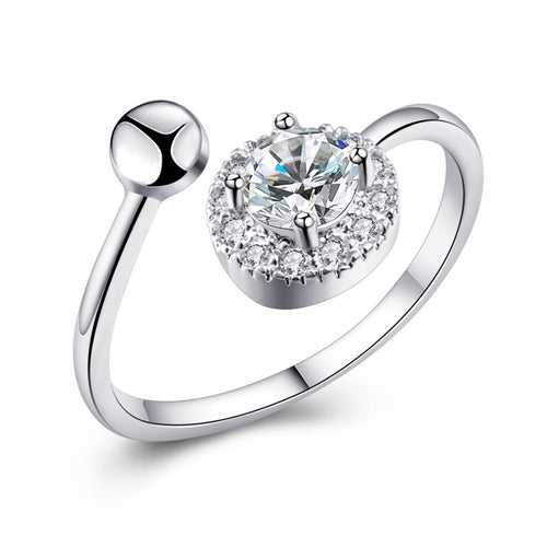 Silver Ring Exquisite Bijoux Fashion Opening Wedding & Engagement Ring