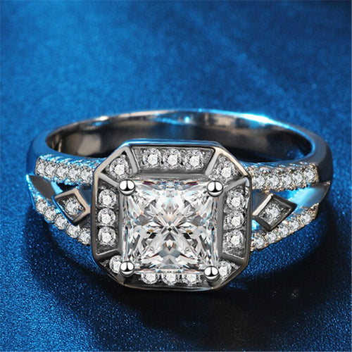 Luxury Brand Fashion Silver Bridal Ring